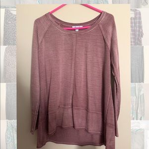 Maroon asymmetrical bottom